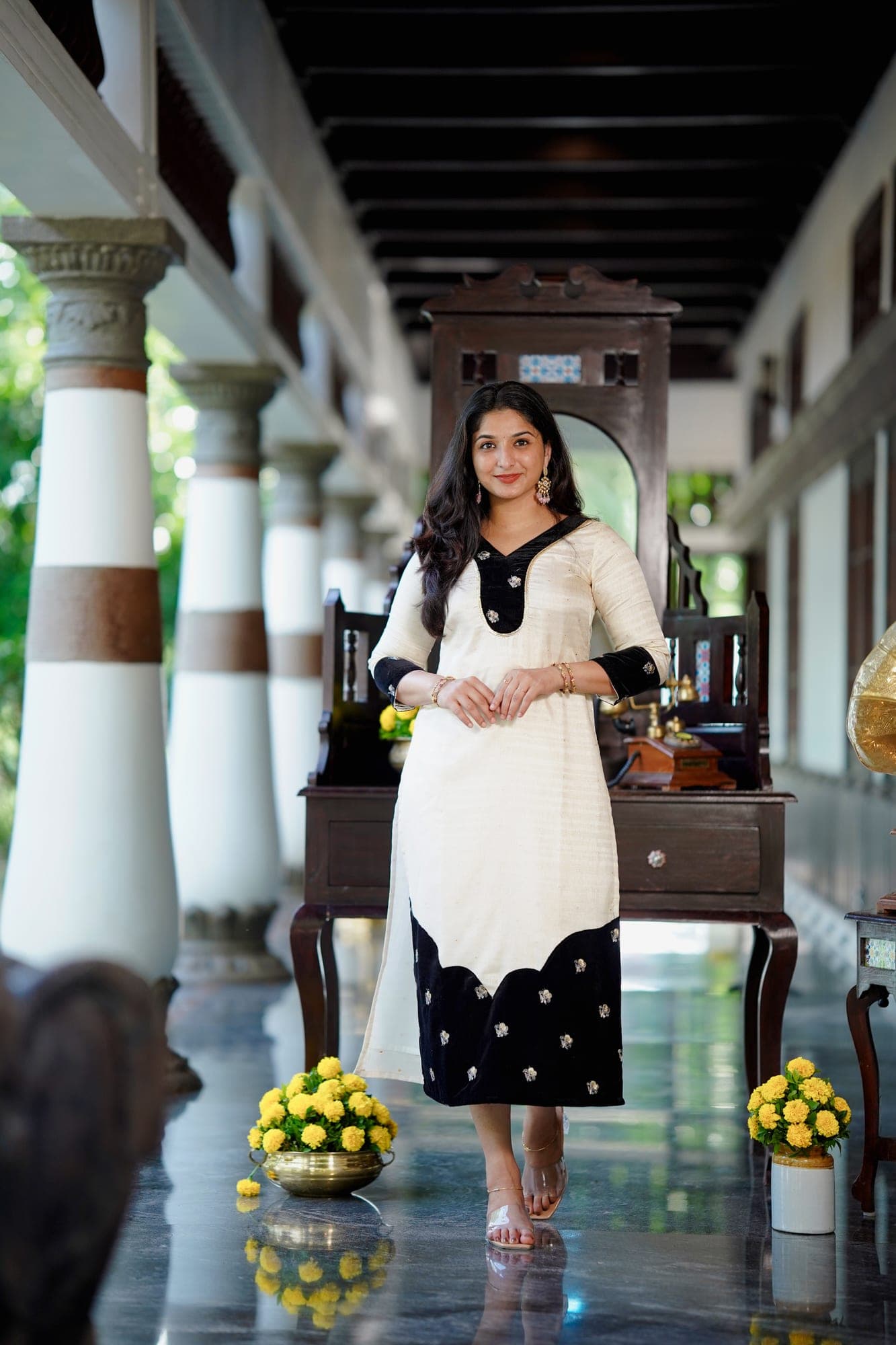 Ivory & Noir Handcrafted Kurta Set