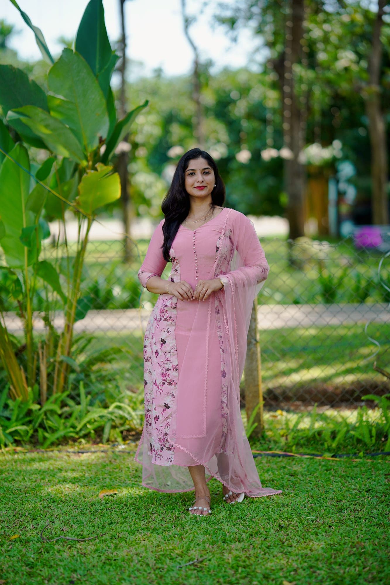 Blush Bloom – Tissue Silk Two-Piece Set