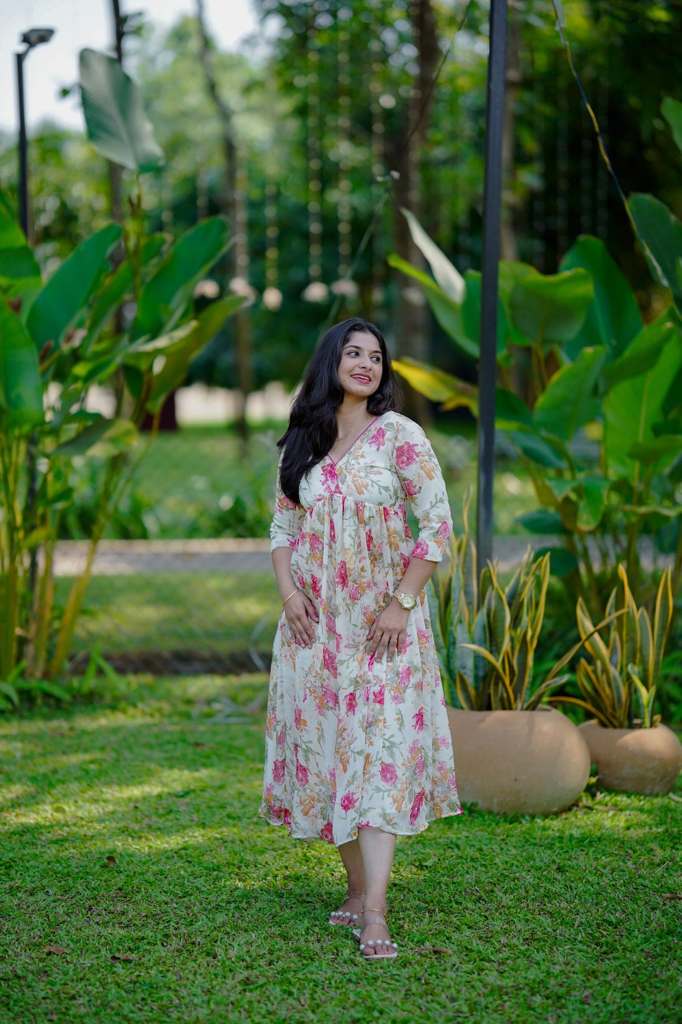 Blush Bloom – Floral Cotton Dress